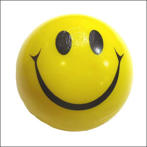 "Yellow multicolor Smiley Sponge Ball - Pack of 12 Balls - Click here to View more details about this Product
